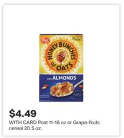 CVS Post 11-16 oz or Grape-Nuts cereal 20.5 oz offer
