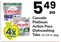 ACME Cascade Platinum Action Pacs Dishwashing Tabs offer