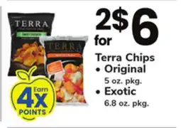 ACME Terra Chips Original 5 oz. pkg. Exotic 6.8 oz. pkg offer