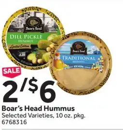 Stop&Shop Boar's Head Hummus offer