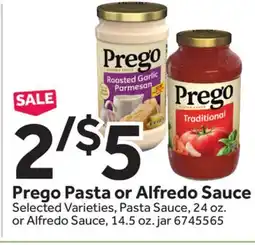 Stop&Shop Prego Pasta or Alfredo Sauce offer