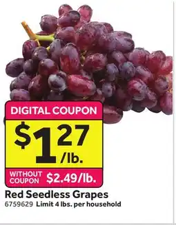 Stop&Shop Red Seedless Grapes offer