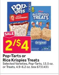 Stop&Shop Pop-Tarts or Rice Krispies Treats offer