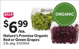 Stop&Shop Nature's Promise Organic Red or Green Grapes offer