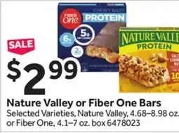 Stop&Shop Nature Valley or Fiber One Bars offer
