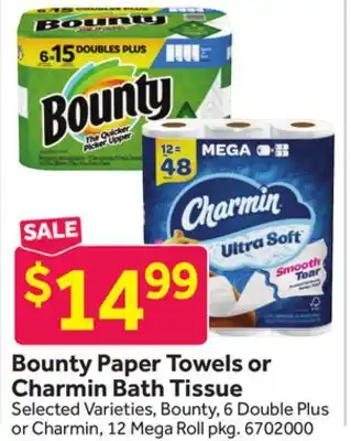 Stop&Shop Bounty Paper Towels or Charmin Bath Tissue offer