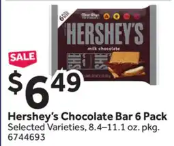 Stop&Shop Hershey's Chocolate Bar 6 Pack offer