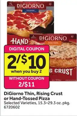 Stop&Shop DiGiorno Thin, Rising Crust or Hand-Tossed Pizza offer
