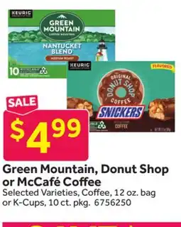 Stop&Shop Green Mountain, Donut Shop or McCafé Coffee offer