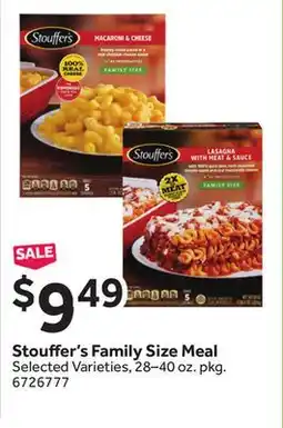 Stop&Shop Stouffer's Family Size Meal offer