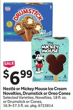Stop&Shop Nestlé or Mickey Mouse Ice Cream Novelties, Drumstick or Oreo Cones offer