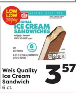 Weis Markets Weis Quality Ice Cream Sandwich offer