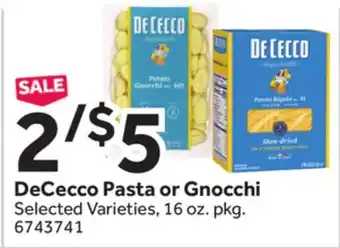 Stop&Shop DeCecco Pasta or Gnocchi offer