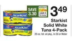 The Fresh Grocer Solid White Tuna 4-Pack offer
