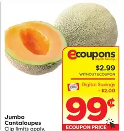 Weis Markets Jumbo Cantaloupes offer