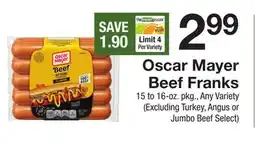 The Fresh Grocer Beef Franks offer