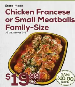DeCicco & Sons Chicken Francese or Small Meatballs Family-Size offer