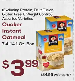 DeCicco & Sons Quaker Instant Oatmeal offer