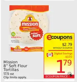 Weis Markets Mission 8 Soft Flour Tortillas offer