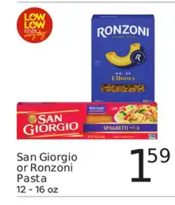 Weis Markets San Giorgio or Ronzoni Pasta offer