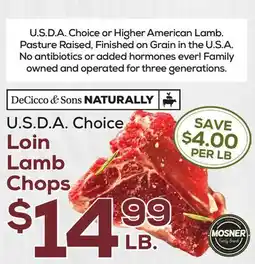 DeCicco & Sons Choice Loin Lamb Chops offer