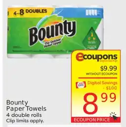 Weis Markets Bounty Paper Towels offer