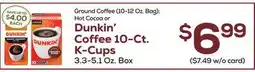 DeCicco & Sons Dunkin' Coffee 10-Ct. K-Cups offer