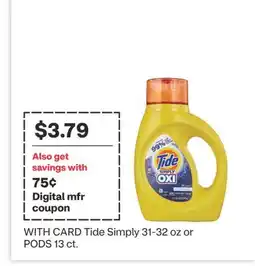 CVS Tide Simply 31-32 oz or PODS 13 ct offer