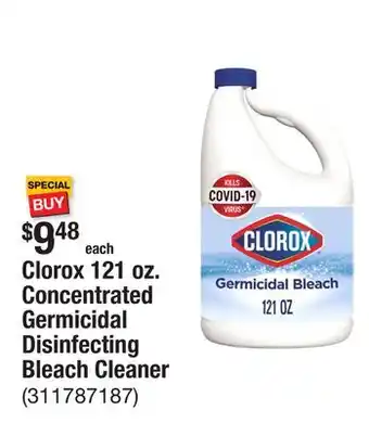 The Home Depot Clorox 121 oz. Concentrated Germicidal Disinfecting Bleach Cleaner offer