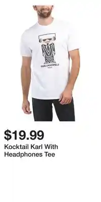 TJ Maxx Kocktail Karl With Headphones Tee offer