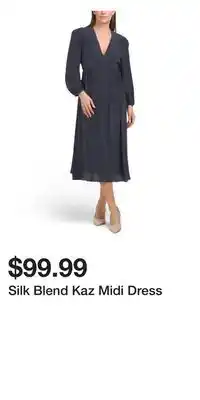 TJ Maxx Silk Blend Kaz Midi Dress offer