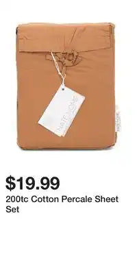 TJ Maxx 200tc Cotton Percale Sheet Set offer
