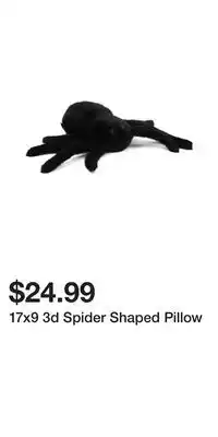 TJ Maxx 17x9 3d Spider Shaped Pillow offer
