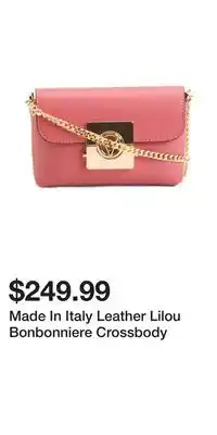 TJ Maxx Made In Italy Leather Lilou Bonbonniere Crossbody offer