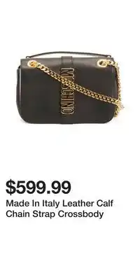 TJ Maxx Made In Italy Leather Calf Chain Strap Crossbody offer