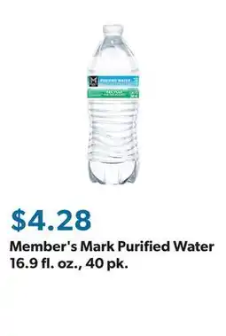 Sam's Club Member's Mark Purified Water 16.9 fl. oz., 40 pk offer