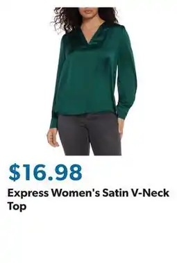 Sam's Club Express Women's Satin V-Neck Top offer