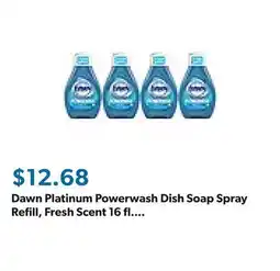Sam's Club Dawn Platinum Powerwash Dish Soap Spray Refill, Fresh Scent 16 fl. oz., 4 ct offer