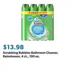 Sam's Club Scrubbing Bubbles Bathroom Cleaner, Rainshower, 4 ct., 100 oz offer