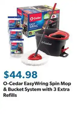Sam's Club O-Cedar EasyWring Spin Mop & Bucket System with 3 Extra Refills offer