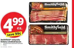 Lidl Smithfield naturally hickory smoked bacon offer