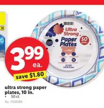 Lidl ultra strong paper plates, 10 in offer