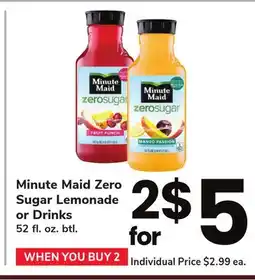 ACME Minute Maid Zero Sugar Lemonade or Drinks offer