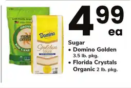 ACME Sugar Domino Golden 3.5 lb. pkg. Florida Crystals Organic 2 lb. pkg offer