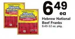ACME Hebrew National Beef Franks offer