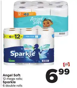 Weis Markets Angel Soft 12 mega rolls Sparkle 6 double rolls offer