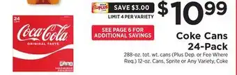 ShopRite Coke Cans 24-Pack offer