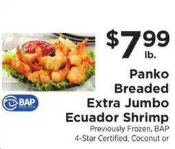 ShopRite Panko Breaded Extra Jumbo Ecuador Shrimp offer