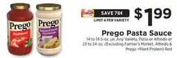 ShopRite Prego Pasta Sauce offer