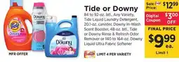 ShopRite Tide or Downy to 164-oz. Downy Liquid Ultra Fabric Softener offer